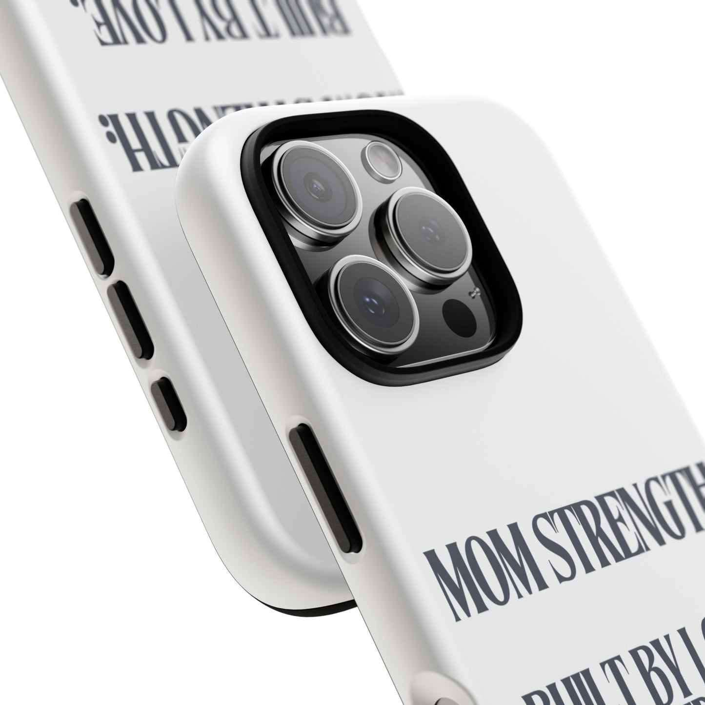 White "Mom Strength" Phone Case