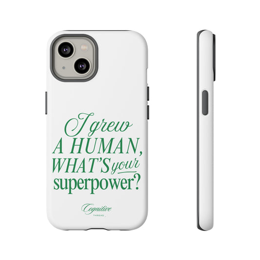 White "Superpower" Phone Case