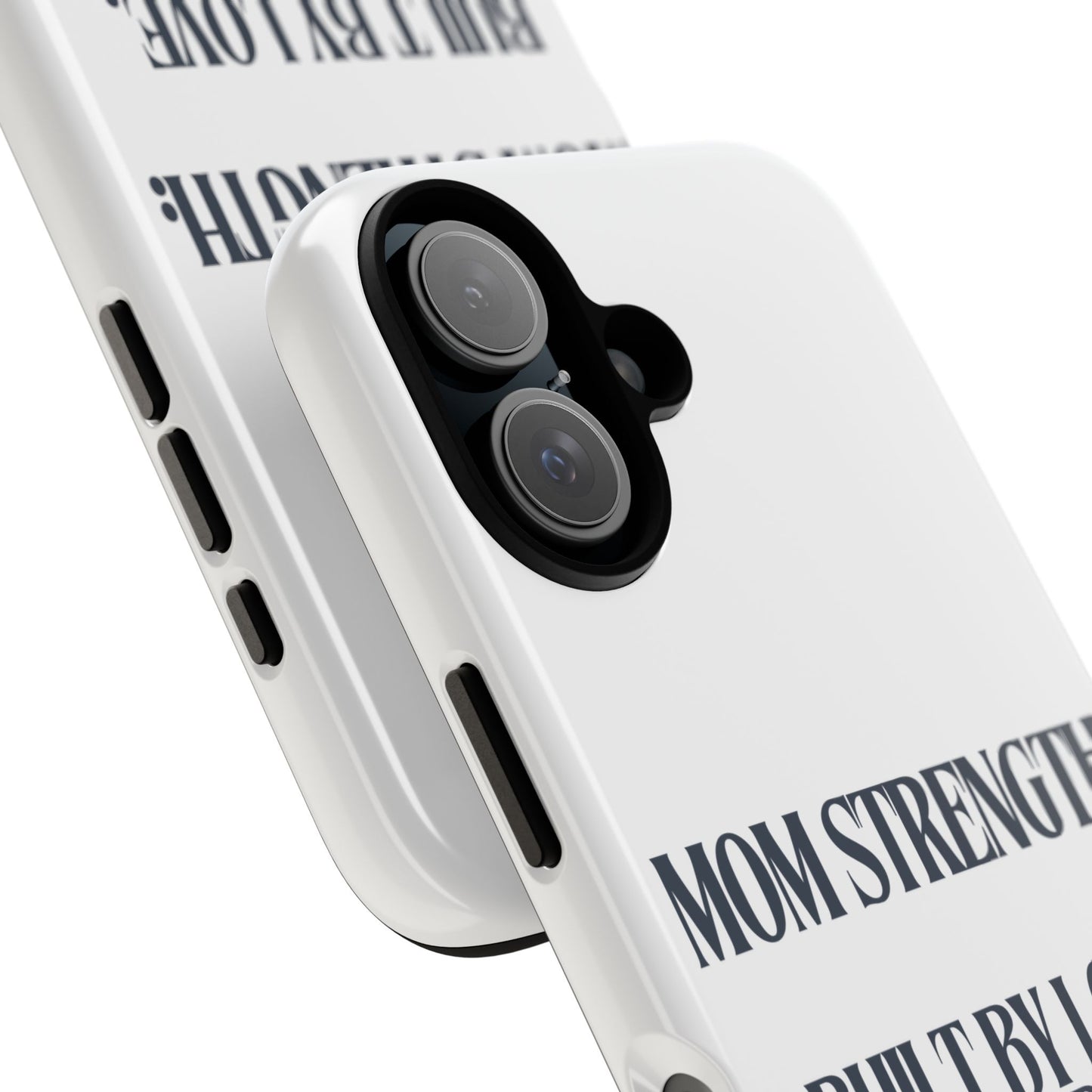 White "Mom Strength" Phone Case