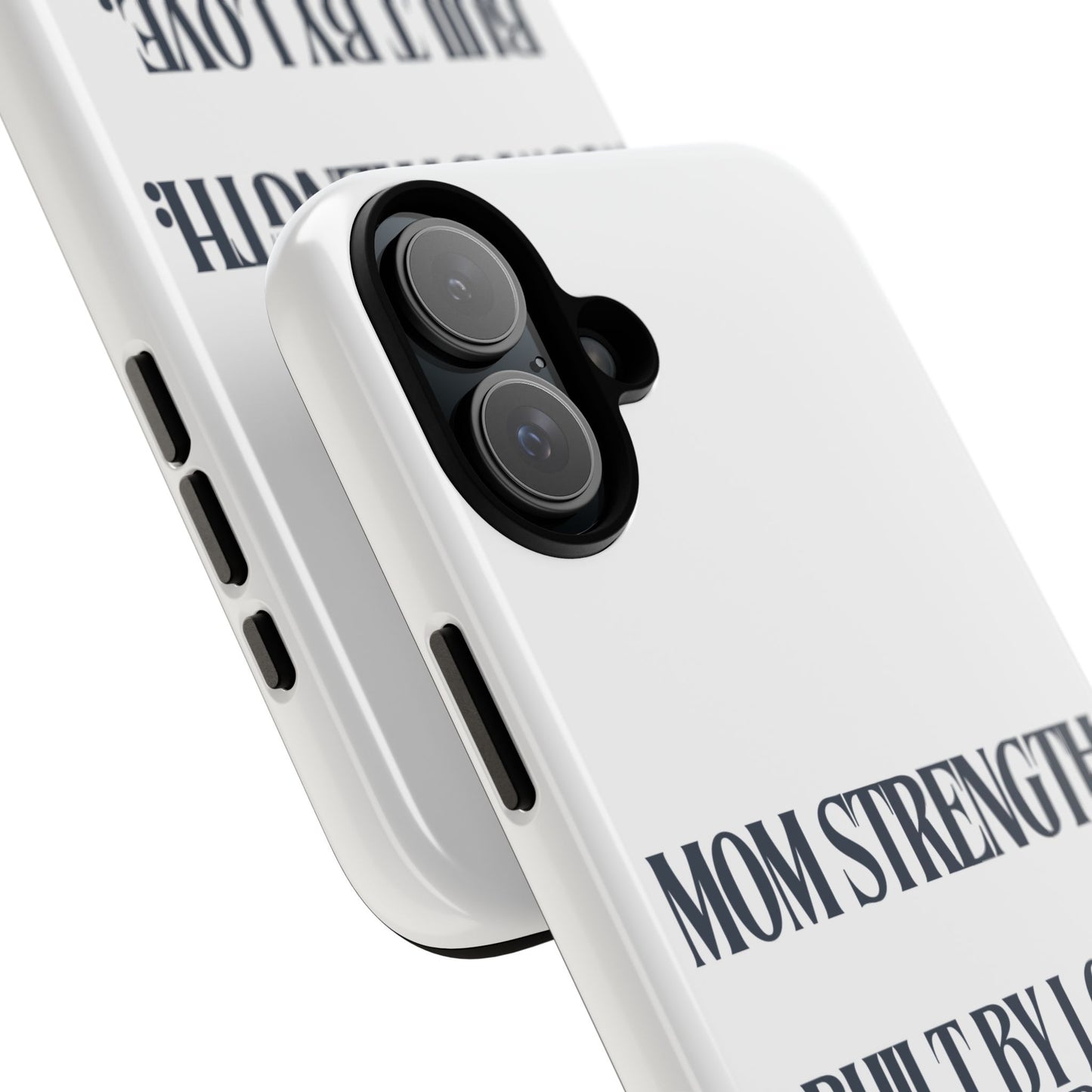 White "Mom Strength" Phone Case