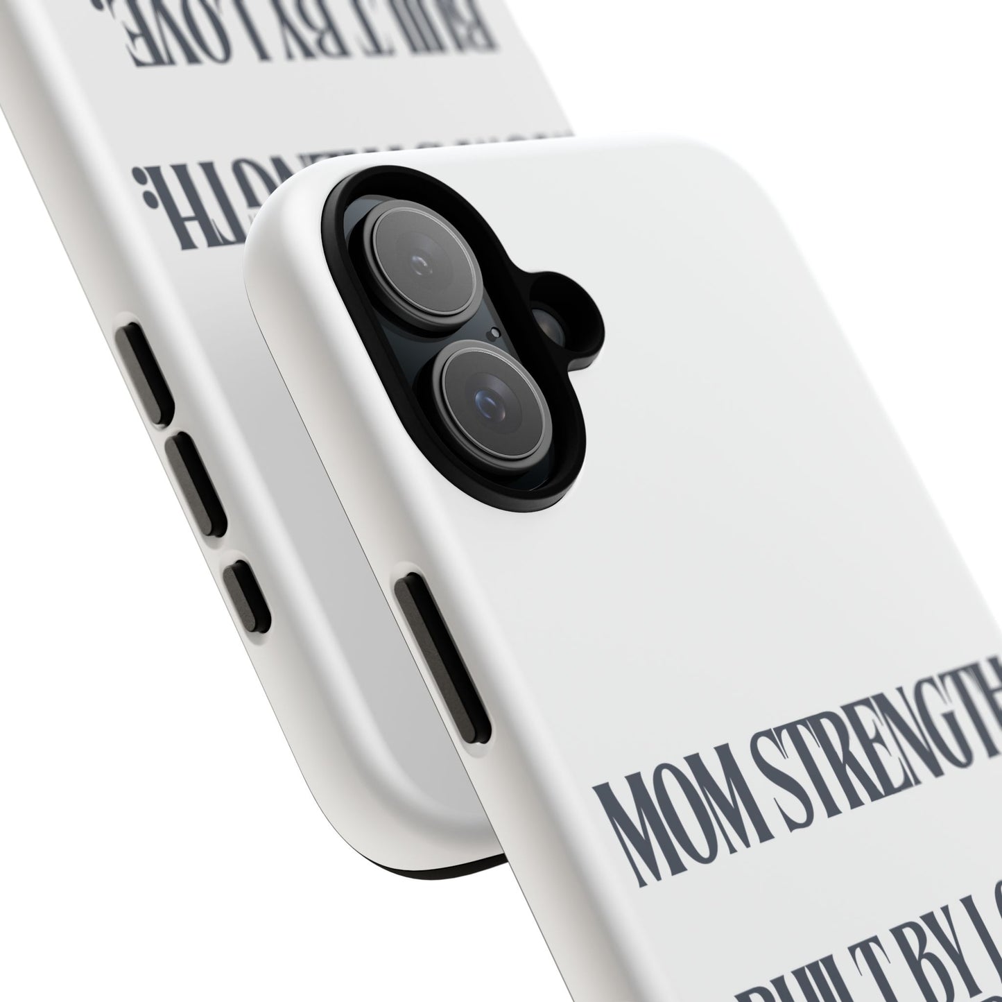 White "Mom Strength" Phone Case
