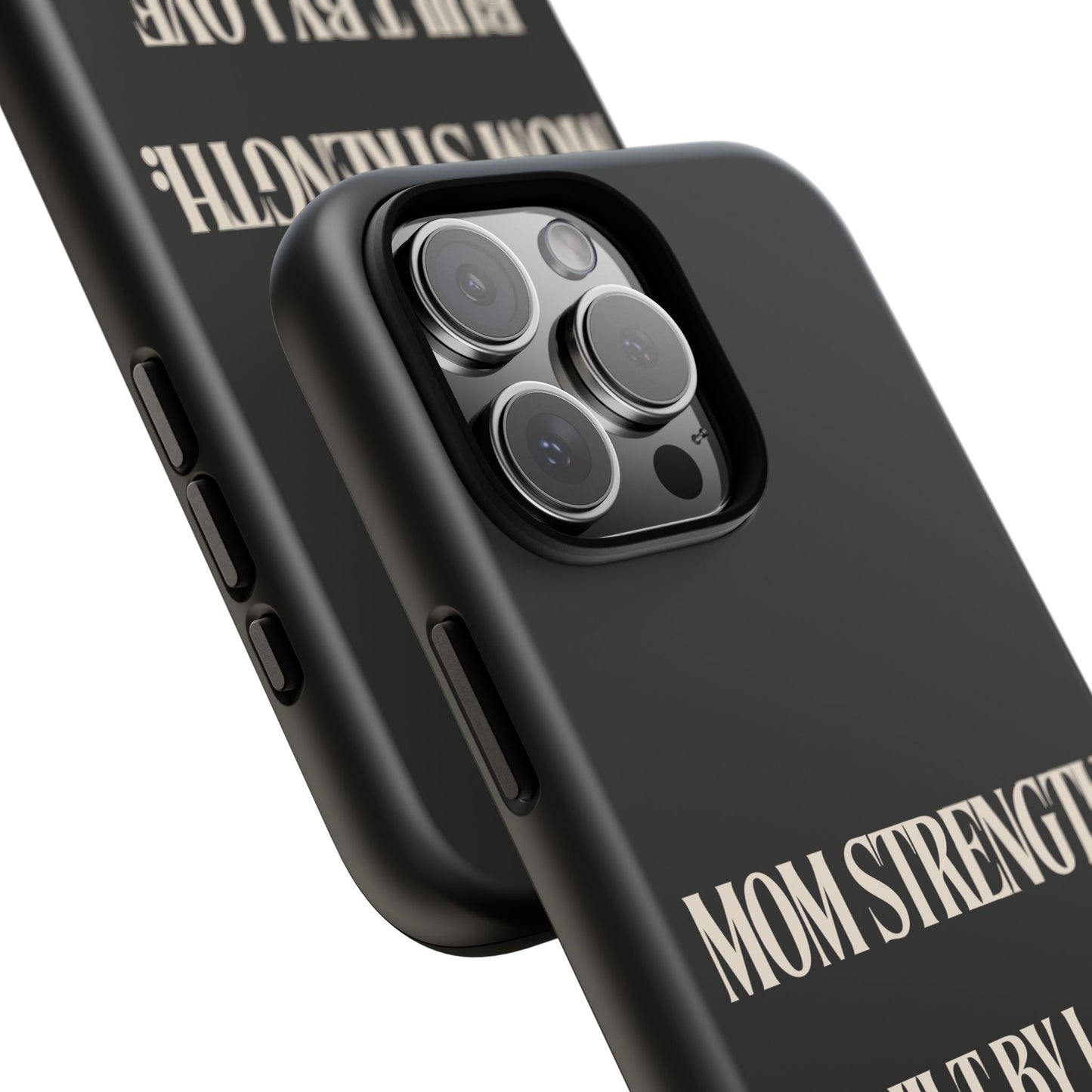 Black "Mom Strength" Phone Case