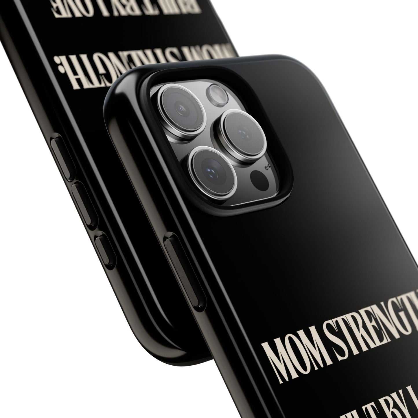Black "Mom Strength" Phone Case