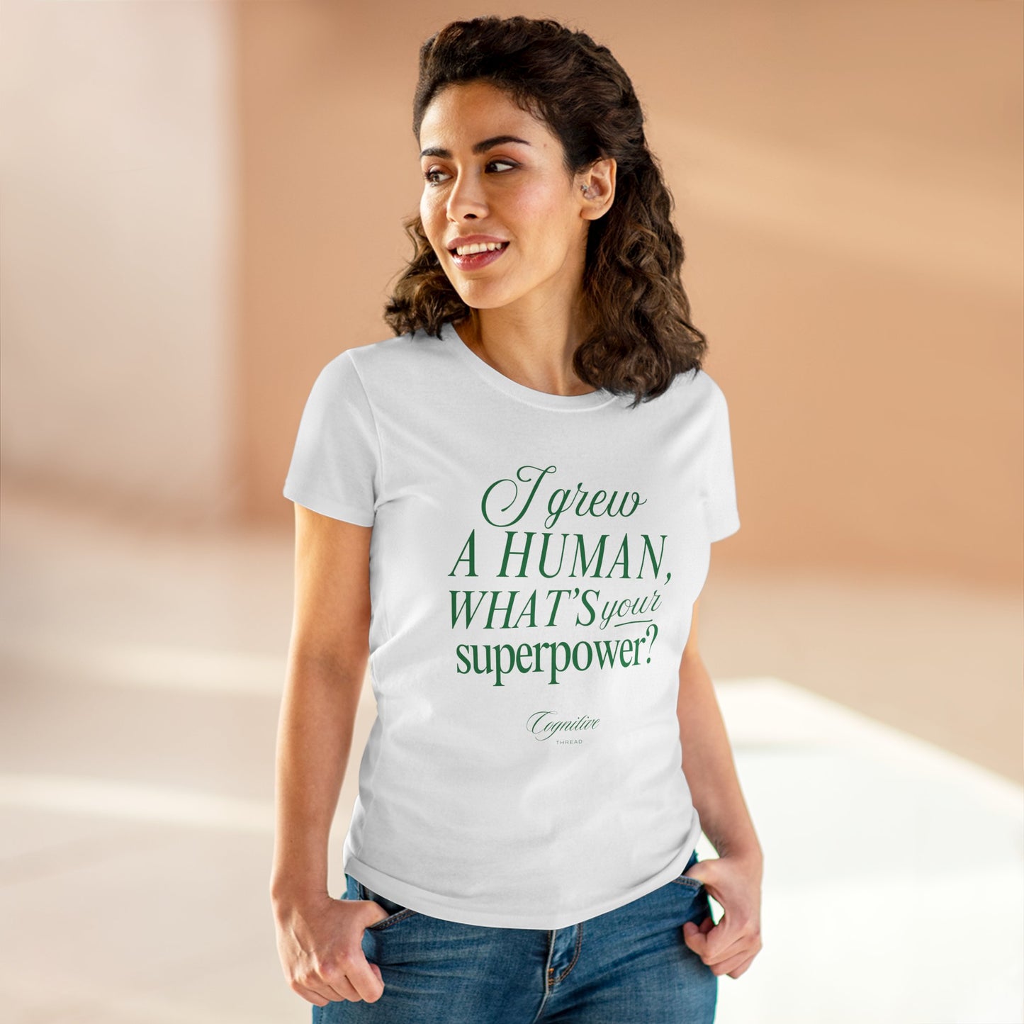 Women's "Superpower" Cotton Tee