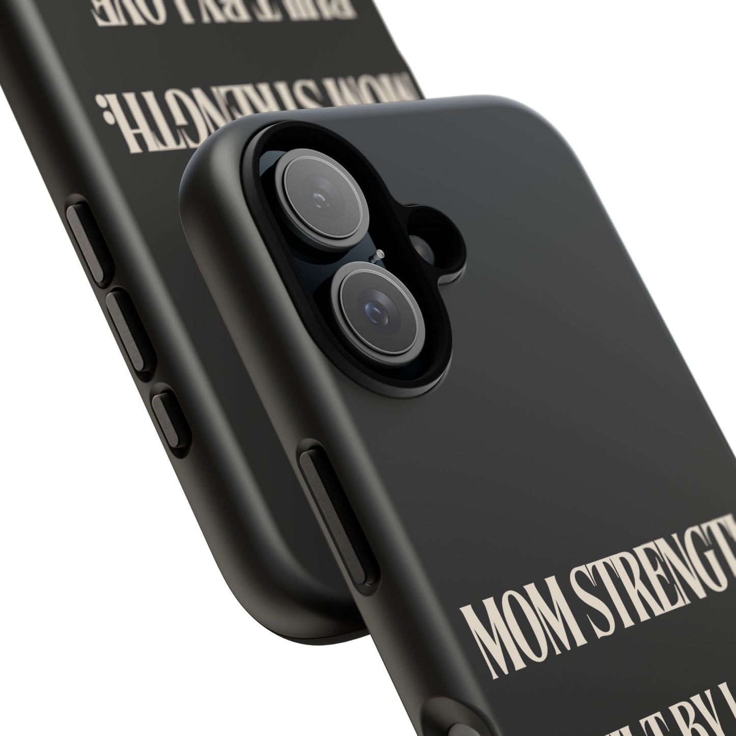 Black "Mom Strength" Phone Case