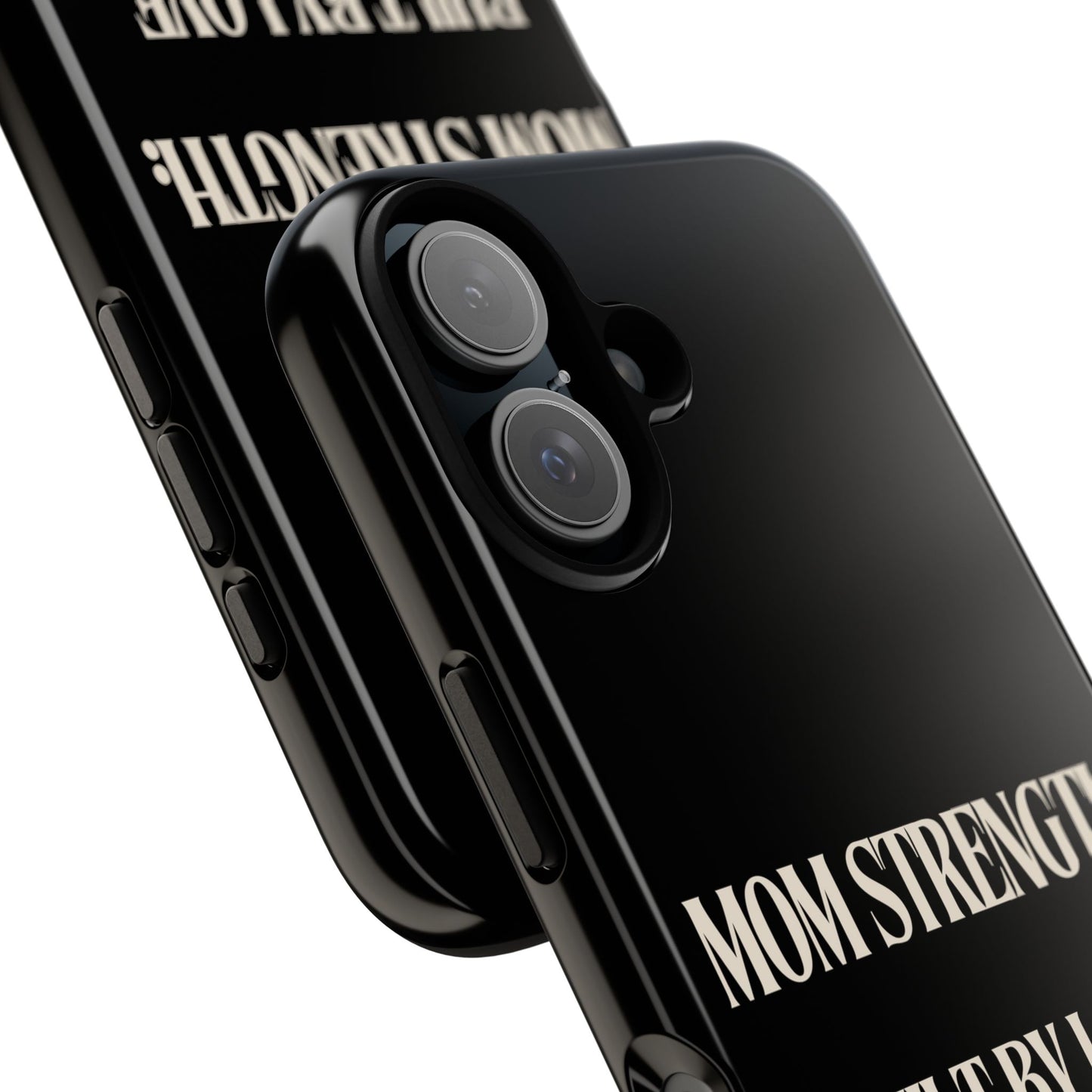 Black "Mom Strength" Phone Case
