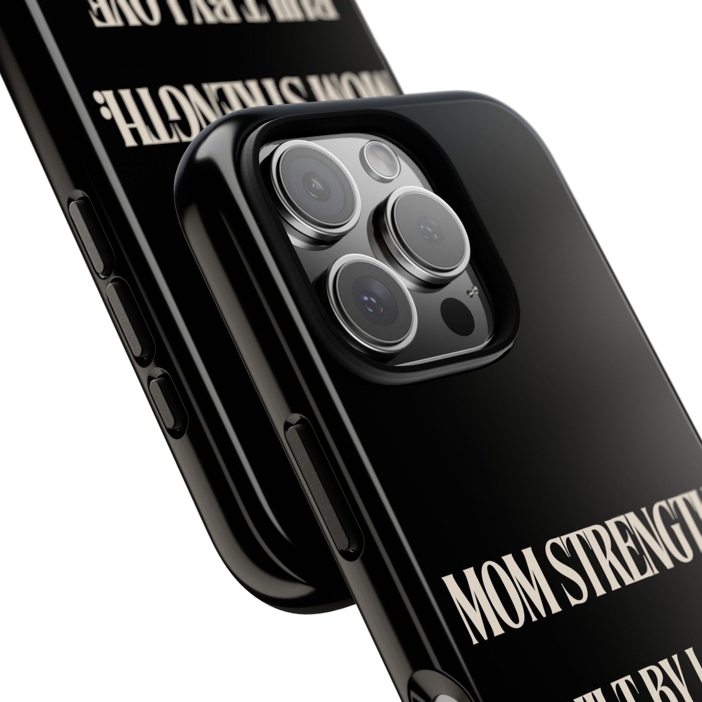 Black "Mom Strength" Phone Case