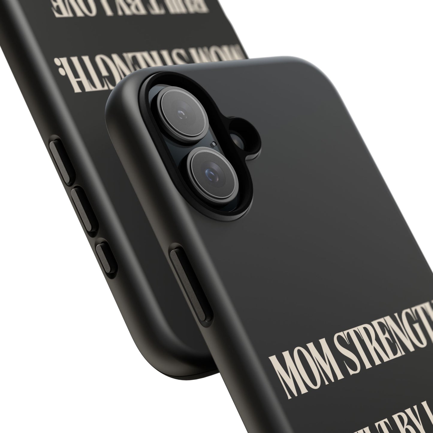 Black "Mom Strength" Phone Case