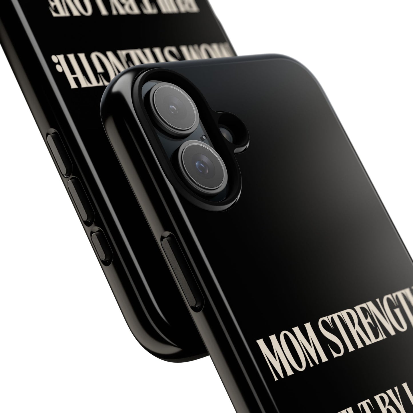 Black "Mom Strength" Phone Case