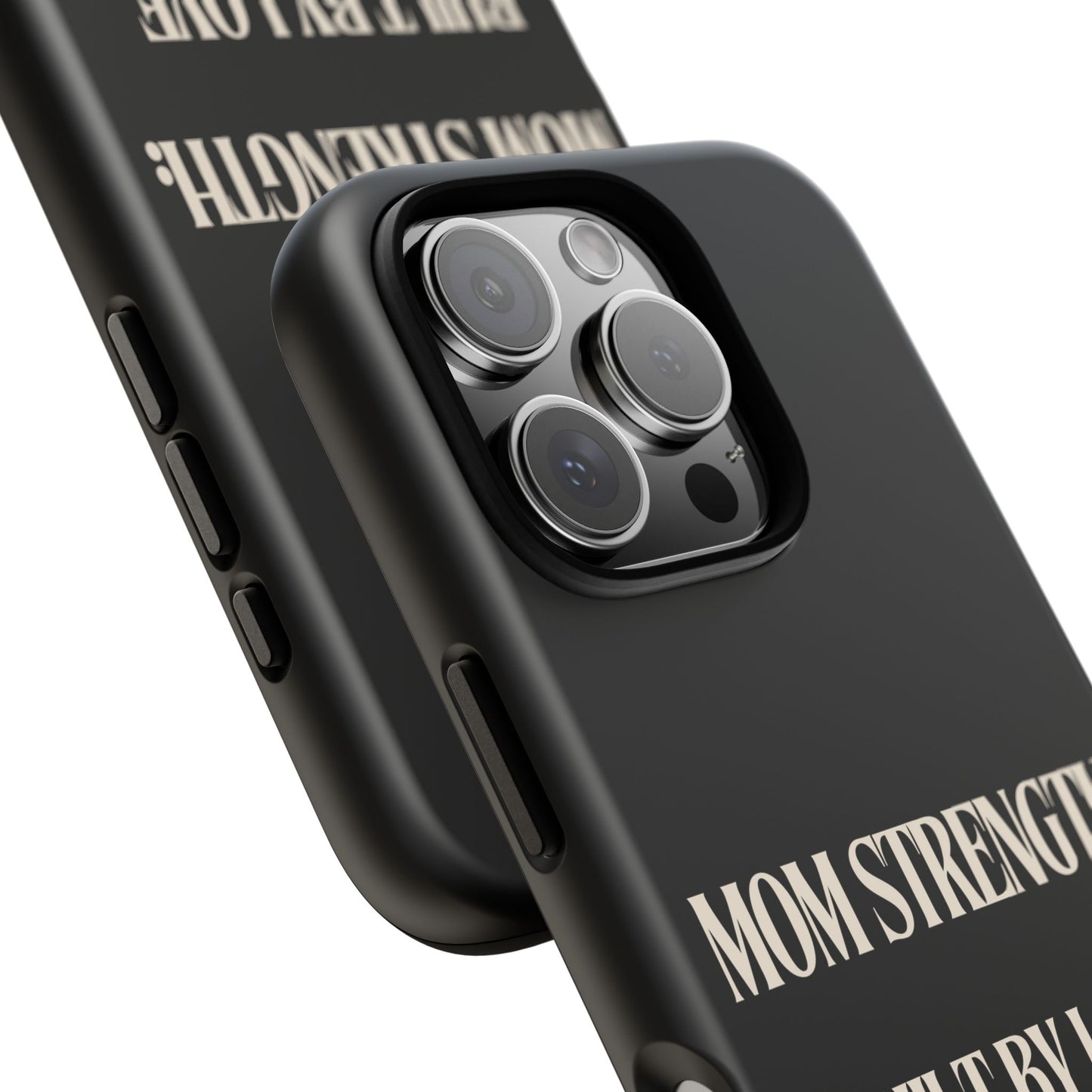 Black "Mom Strength" Phone Case